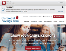 Tablet Screenshot of claremontsavings.com